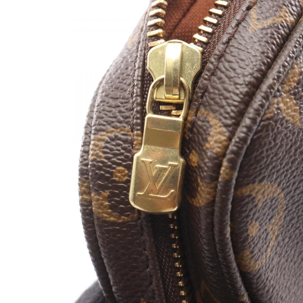 LOUIS VUITTON Authentic Brown Monogram Leather Trotter Shoulder Bag - Picture 7 of 10